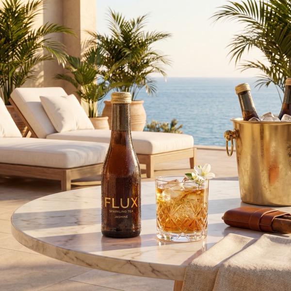 Non-alcoholic sparkling tea alternative